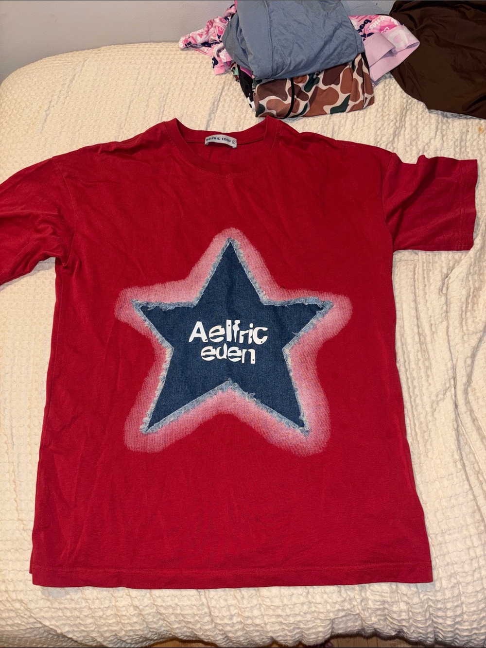 Red Aelfric Eden Star T Shirts Oversized